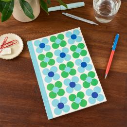A5 Notebook - Blue And Green Daisy