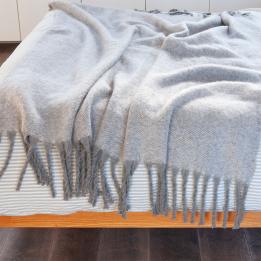 Woven Blanket With Tassels (127 X 152cm) - Light Grey
