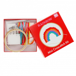 Mini cross-stitch kit - Rainbow