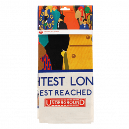 Cotton tea towel - TfL Vintage Poster "Brightest London"