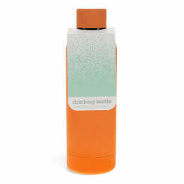 Rubber coated steel bottle 500ml - Orange