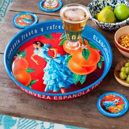 Round serving tray - Cerveza Española
