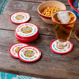 Metal coasters - Old Leopard Brewery (set of 4)