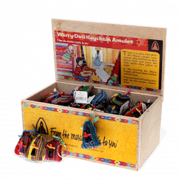 Mini worry dolls with keyring - Assorted