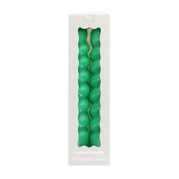 Twisted candles (pack of 2) - Dark green