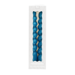 Twisted candles (pack of 2) - Dark blue