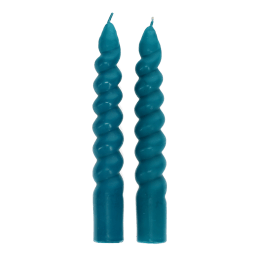 Twisted candles (pack of 2) - Dark blue