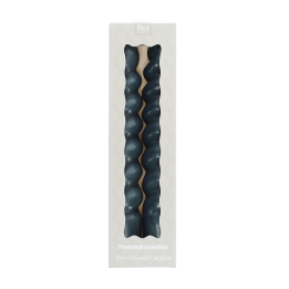 Twisted candles (pack of 2) - Dark grey