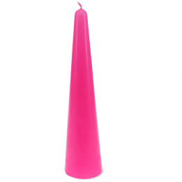 Tall cone candle - Bright Pink