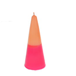 Small two-colour cone candle - Pink-orange