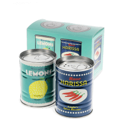 Tin salt and pepper shakers - LEMONS & HARISSA