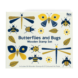 Wooden stamp set - Butterflies and Bugs