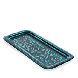 Enamel decorative tray - Blue