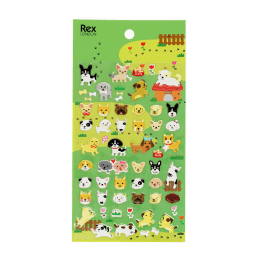 3D puffy stickers (single sheet) - Dogs