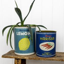 Large storage tins (set of 2) - Lemons and Harissa