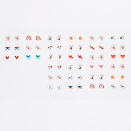 Stick on earrings (30 pairs) - Mimi and Milo