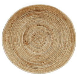 Round water hyacinth trays (set of 2)
