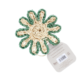 Corn husk coaster - Blue