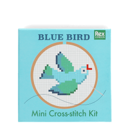 Mini Cross-Stitch Kit - Blue Bird