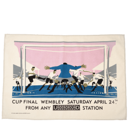 Cotton tea towel - TfL Vintage Poster "Cup Final"
