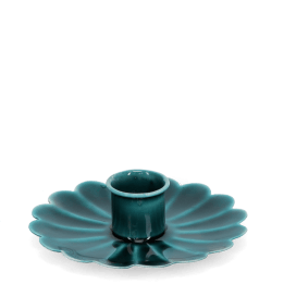 Enamel flat flower candle holder - Blue