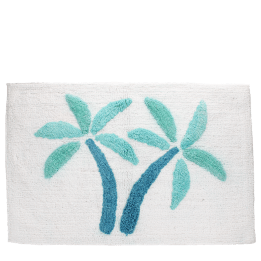 Tufted cotton bath mat - Palm trees