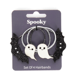 Glitter hair bands (set of 4) - Spooky