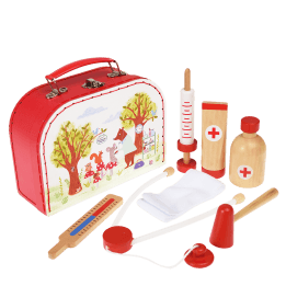 Wooden doctor's play set - Woodland Friends