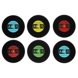 Silicone coasters (set of 6) - Vinyl record 
