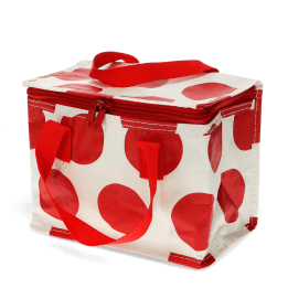 Red On White Spotlight Lunch Bag