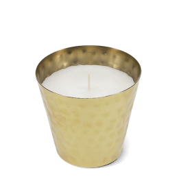 Scented candle - Gold tone hammered metal
