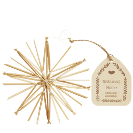 Straw star decoration (15cm)