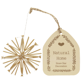 Straw star decoration (8cm)