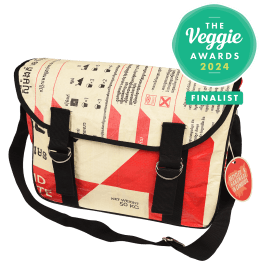 Recycled cement bag courier satchel