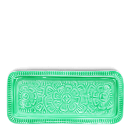 Enamel trinket tray - Green