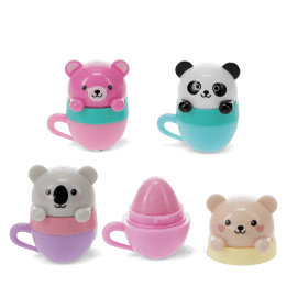 Mini berry scented lip balm (assorted) - Teacup animal friends