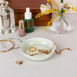 Enamel trinket dish - Light grey