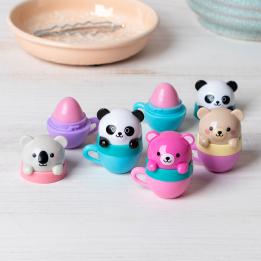 Mini berry scented lip balm (assorted) - Teacup animal friends