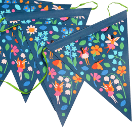 Party bunting (12 flags) - Fairies in the Garden