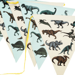 arty bunting (12 flags) - Prehistoric Land dinosaurs