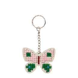 Stitch your own wooden keyring - Butterfly