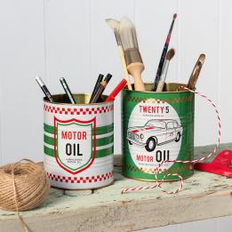 Medium storage tins (set of 2) - Motor Oil