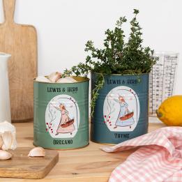 Medium storage tins (set of 2) - Lewis and Herb