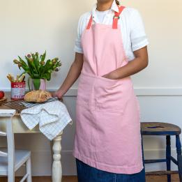 Two-tone utility apron - Pink