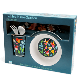 Children's melamine dinner set (5 pieces) - Fairies in the Garden