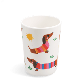 Children's melamine beaker - Sunny Sausage Dog