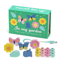 Wooden bead bracelet kit - In my garden