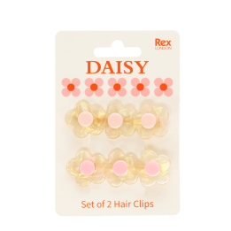 Hair clips (set of 2) - Daisy