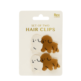 Hair clips (set of 2) - Puppies