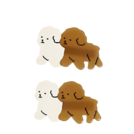 Hair clips (set of 2) - Puppies